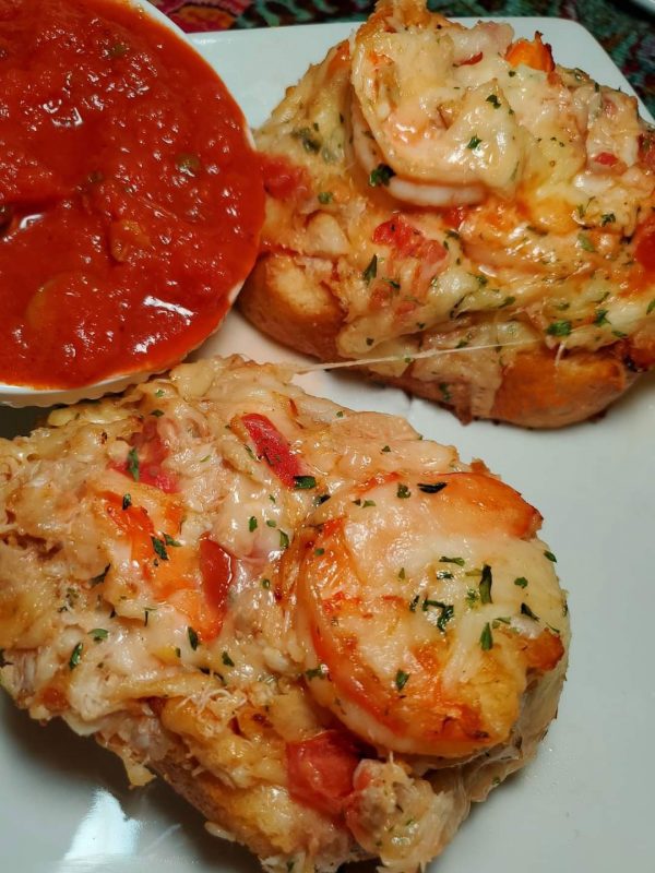 Shrimp and Crab Melt Texas Toast Appetizers