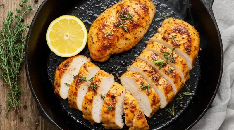 Juicy Skillet Chicken Breasts