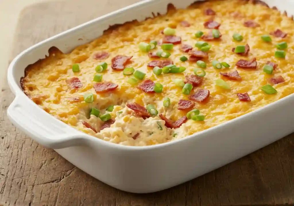 The Best Dip in the World: A Warm, Cheesy Revelation There’s a dip, and then there’s the dip. You know the one. It’s the dish that disappears from the snack table in minutes, the one people huddle around with crackers held aloft like tiny edible shovels, the one that elicits a chorus of “Oh my gosh, what is this?” I’ve been to my fair share of potlucks and game day parties, and I’ve watched this particular creation work its magic every single time. It’s not just a recipe; it’s a conversation starter, a crowd-uniter, and the undeniable star of any gathering. It’s warm, impossibly creamy, and packed with the savory, smoky flavors we all crave. This isn't just hyperbole—this is, quite simply, the best dip in the world. Why You’ll Love This Dip It’s Unanimously Devoured: This is the ultimate crowd-pleaser. From kids to grandparents, it has a universal appeal that makes it a guaranteed hit. Incredibly Easy to Make: With just a handful of ingredients and one bowl to clean, you can whip up this legendary dip in minutes before letting the oven do the rest of the work. The Ultimate Comfort Food: The combination of warm, melted cheese, creamy base, and smoky bacon is the edible equivalent of a warm hug. It’s pure, unadulterated comfort in a dish. Versatile for Any Occasion: It’s perfect for game day, a holiday appetizer, a potluck contribution, or even a cozy movie night at home. The Picky Eater Seal of Approval I once brought this to a family gathering where my nephew, a legendary picky eater whose diet seemed to consist solely of plain pasta and chicken nuggets, eyed the bubbling dish with suspicion. After some gentle coaxing, he dipped a single tortilla chip, took a bite, and his eyes went wide. Without a word, he went back for a second chip, then a third. He spent the rest of the evening planted firmly next to the dip bowl. His mother looked at me as if I’d performed a miracle. That’s the power of this dip. What Makes It Special The magic lies in the perfect harmony of a few key ingredients: Cream Cheese & Sour Cream: This dynamic duo creates an ultra-rich and luxuriously creamy foundation that melts into velvety perfection. Sharp Cheddar Cheese: It provides a tangy, robust cheesy flavor that cuts through the richness, ensuring the dip is flavorful and not just creamy. Turkey Bacon: We use turkey bacon for a lighter, yet still wonderfully smoky and crispy, element that adds a salty, savory crunch to every bite. Green Onions: The fresh, mild bite of green onions sprinkled on top offers a necessary pop of color and a fresh flavor that balances the decadent cheese and bacon. Making It Happen Start by preheating your oven to 400°F (200°C). This high heat is key to getting that gorgeous, golden, bubbly top we’re after. While the oven warms, take your softened cream cheese, light sour cream, shredded cheddar, most of your crumbled bacon, and most of your sliced green onions (save a little for garnish!) and combine them in a large bowl. Use a sturdy spoon to stir everything together until it’s completely smooth and well-blended—no streaks of cream cheese left behind! Now, spoon this glorious mixture into a 1-quart baking dish, smoothing the top with the back of your spoon. Slide it into the hot oven and let it bake for 25 to 30 minutes. You’ll know it’s ready when the edges are gently bubbling and the entire surface is hot and inviting. Pull it out, garnish with the remaining bacon and green onions, and serve it immediately while it’s still wonderfully warm and dippable. You Must Know Softened Cream Cheese is Non-Negotiable: For a perfectly smooth dip without any lumps, let your cream cheese sit out on the counter for at least 30 minutes before you begin. Grate Your Own Cheese: Pre-shredded bagged cheese contains anti-caking agents that can make your dip grainy. For the ultimate meltiest, creamiest texture, buy a block of sharp cheddar and shred it yourself. Make it Ahead: You can assemble the entire dip a day in advance, cover it tightly, and keep it in the fridge. Just let it sit at room temperature for 20 minutes before baking as directed. Serving Ideas Serve this warm dip straight from the oven with a variety of dippers for everyone to choose from. Thick, sturdy potato chips, crispy tortilla chips, slices of a crusty baguette, or even fresh veggie sticks like celery and bell peppers are all fantastic options. For a drink pairing, a cold, crisp lager or a zesty IPA beer cuts through the richness beautifully. For a non-alcoholic option, sparkling apple cider is a wonderful match. Make It Different Spice It Up: Add a pinch of cayenne pepper, a dash of hot sauce, or a small can of diced green chiles to the mix for a spicy kick. Different Protein: Swap the turkey bacon for real bacon bits, crumbled breakfast sausage, or even chopped ham. Add More Veggies: Stir in some finely diced red bell pepper or jalapeño for extra color and flavor. Lighten It Up: Use full-fat Greek yogurt in place of sour cream and reduced-fat cream cheese. Storage and Reheating Tips Store any leftover dip in an airtight container in the refrigerator for up to 3 days. To reheat, the microwave works in a pinch (use 30-second intervals, stirring in between), but for best results, spread it back into a small oven-safe dish and warm it in a 350°F oven for 15-20 minutes until heated through. You may need to add a small splash of milk or sour cream when reheating to bring back its creamy consistency. Success Tips For the absolute best results, ensure your cream cheese is truly at room temperature. This is the biggest secret to a flawlessly smooth dip. If you’re short on time, you can gently soften it in the microwave for 15-20 seconds on low power. Also, don’t skip the garnish! That final sprinkle of fresh green onions and bacon right before serving adds crucial texture and visual appeal. Frequently Asked Questions (FAQ) Can I make this dip in a slow cooker? Absolutely! Combine all the ingredients in your slow cooker and cook on low for 2-3 hours, stirring occasionally, until hot and bubbly. Keep it on the "warm" setting for serving. Can I use Greek yogurt instead of sour cream? Yes, plain full-fat Greek yogurt is a great 1:1 substitute and will add a lovely tang. My dip came out a bit oily. What happened? This can happen if your cheese is overheated or if your bacon released a lot of fat. Using turkey bacon and grating your own cheese from a block helps prevent this. You can also blot your cooked bacon with a paper towel to remove excess grease. Can I freeze this dip? We don't recommend it. Cream-based dips tend to separate and become watery when thawed, losing their creamy texture. What’s the best way to crisp up turkey bacon? Lay the slices on a baking sheet and bake at 400°F for about 15-20 minutes, until crispy. It’s hands-off and creates perfectly even strips. The Best Dip in the World Prep time: 10 minutes Cook time: 25 minutes Total time: 35 minutes Category: Appetizer Difficulty: Easy Cuisine: American Yield: About 6 cups Ingredients 8 oz cream cheese, softened 2 cups light sour cream 1.5 cups shredded sharp cheddar cheese 6 slices turkey bacon, cooked and crumbled 0.5 cup green onions, sliced (plus more for garnish) Instructions Preheat oven to 400°F (200°C). In a large bowl, combine the softened cream cheese, sour cream, shredded cheddar, most of the crumbled bacon, and most of the green onions. Stir until completely smooth and well blended. Transfer the mixture to a 1-quart baking dish and spread into an even layer. Bake for 25-30 minutes, or until the dip is hot and bubbly around the edges. Remove from the oven. Garnish with remaining bacon and green onions. Serve immediately with your favorite dippers. Notes For extra flavor, consider adding a sprinkle of chives or additional bacon bits as garnish before serving. For a smoother dip, ensure your cream cheese is fully softened.
