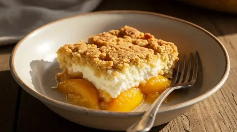 cream cheese peach cobbler