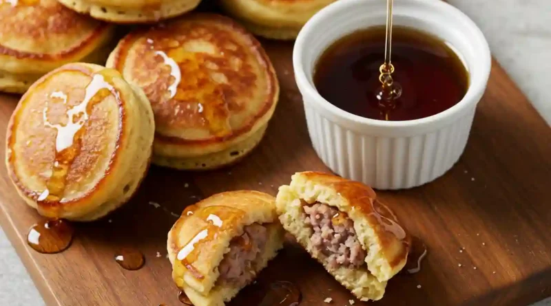 Breakfast Sausage Pancake Dippers