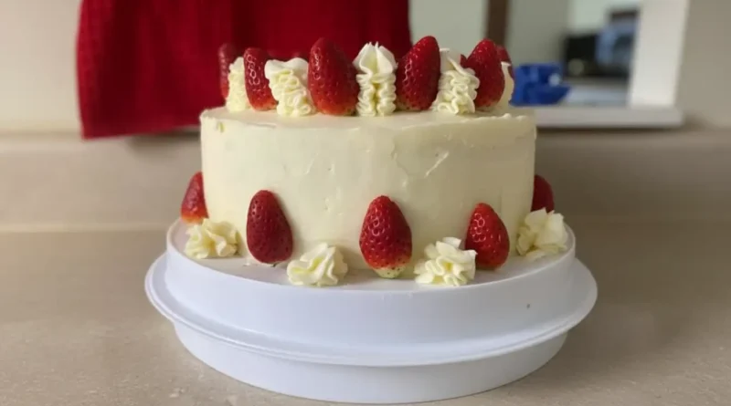 Strawberry Cake with Cream Cheese Frosting
