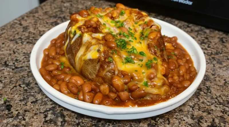 Chili Cheese Baked Potato