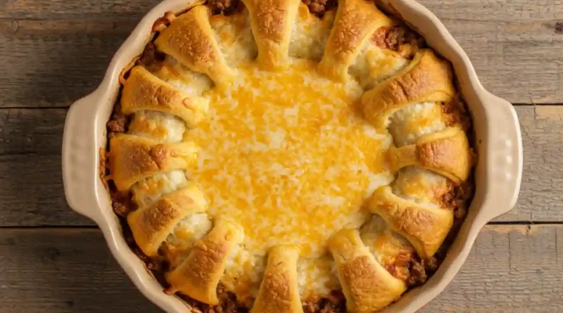 Easy Crescent Taco Bake