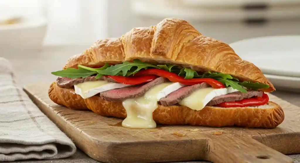 Parisian Steak and Cheese Croissant Sandwich