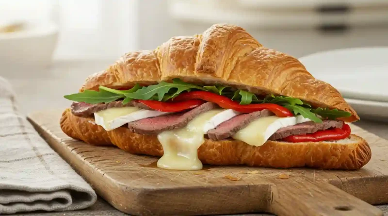 Parisian Steak and Cheese Croissant Sandwich