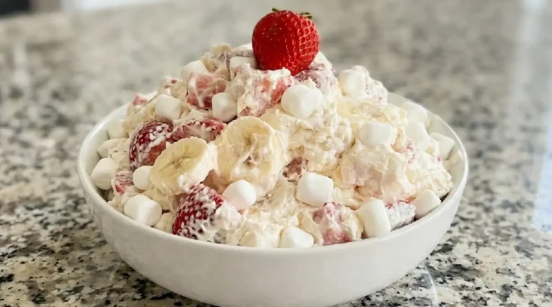 Best Strawberry Banana Cheesecake Salad Recipe