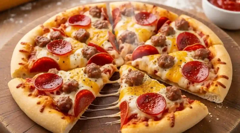 Sausage and Pepperoni Pizza