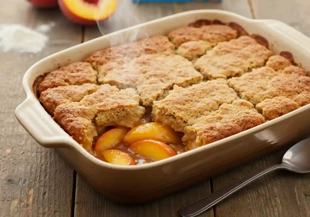 Bisquick Peach Cobbler