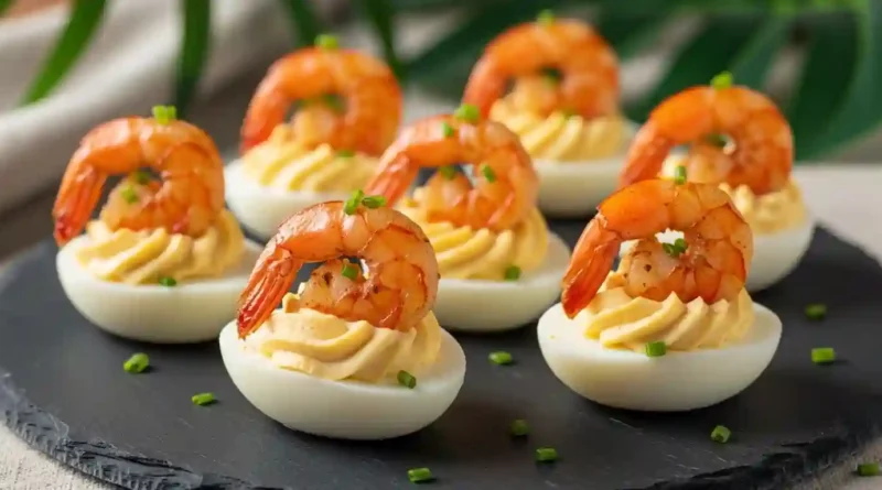 Jerk Shrimp Deviled Eggs Recipe