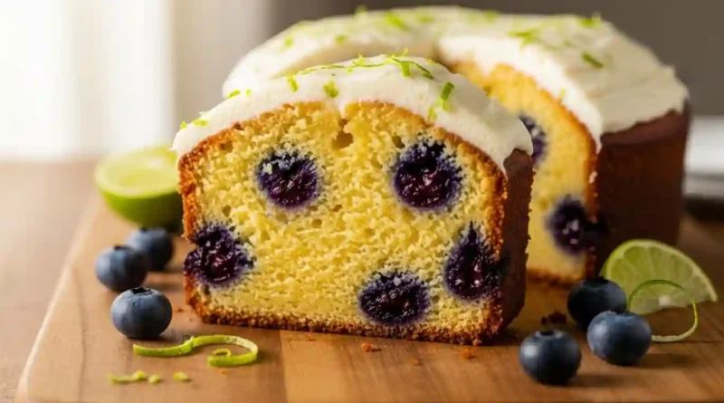 Lime Blueberry Pound Cake