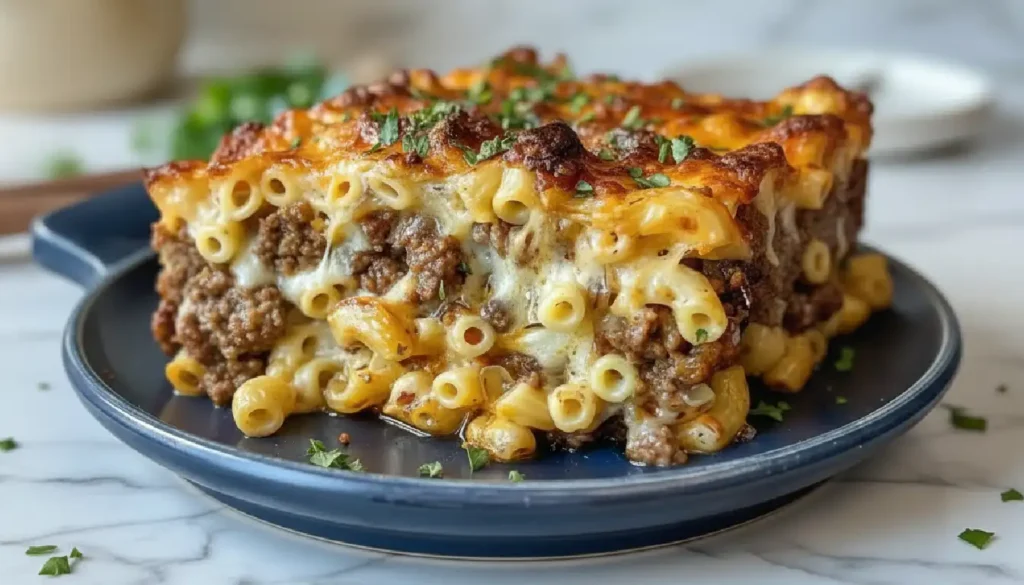 Mac and Cheese Meatloaf Casserole