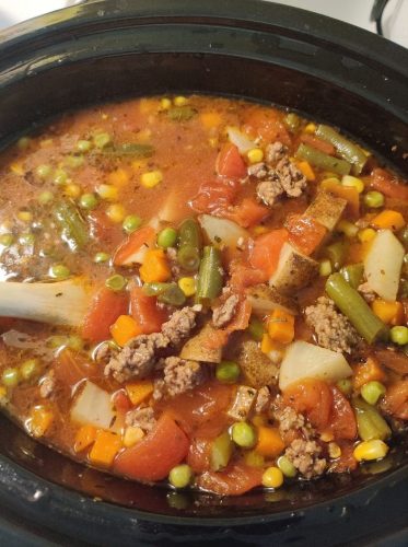 Ground Beef with Vegetables Soup