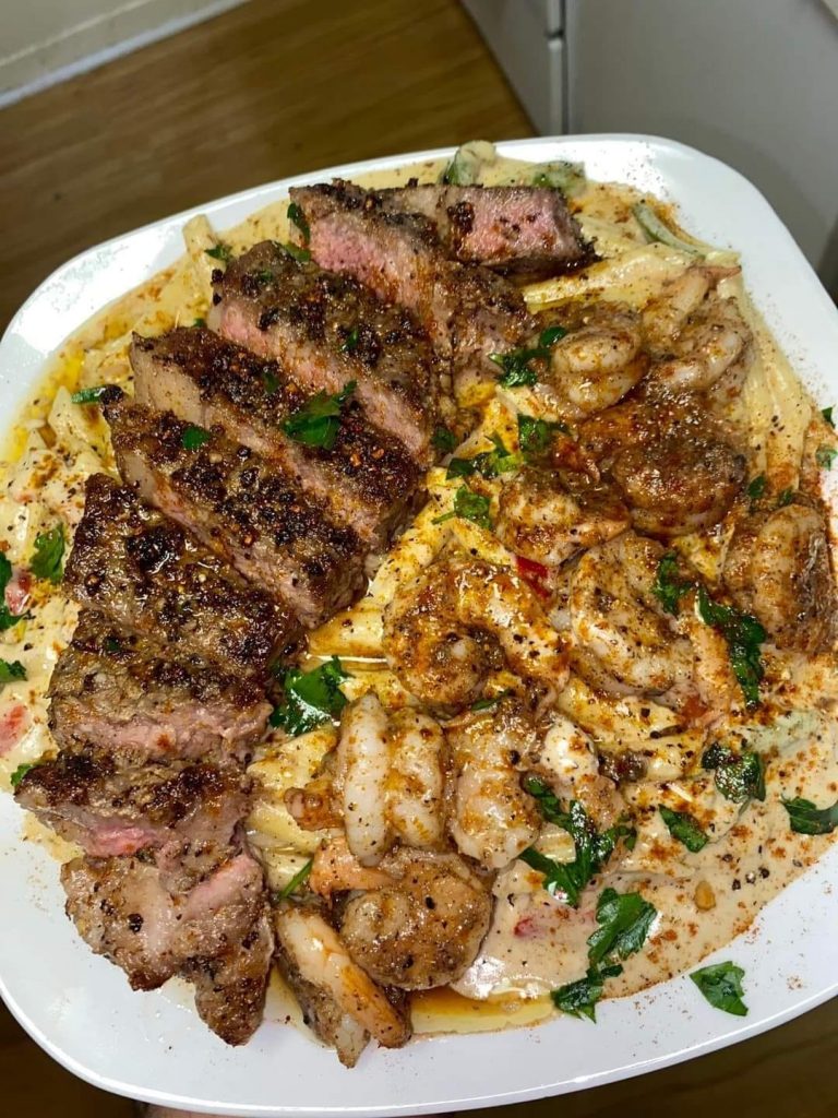 shrimp and steak
