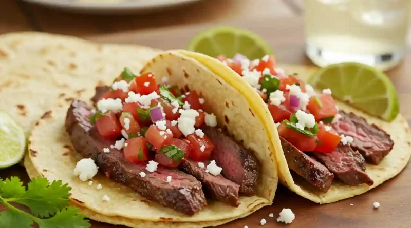 Chipotle-Lime Flank Steak Street Tacos