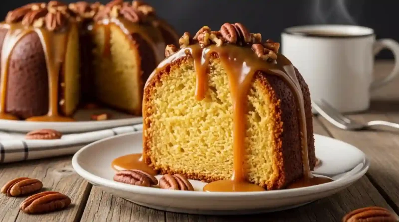 Butter Pecan Caramel Pound Cake