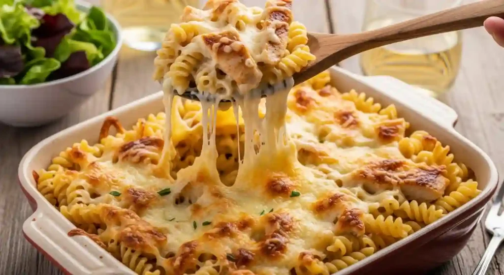 Four Cheese Chicken Pasta Bake