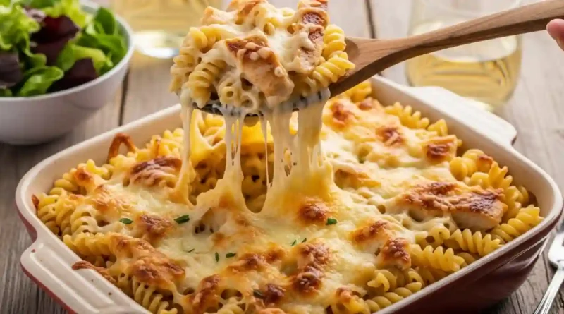 Four Cheese Chicken Pasta Bake