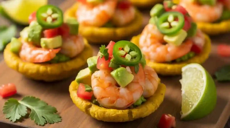 Shrimp Stuffed Plantain Cups Recipe