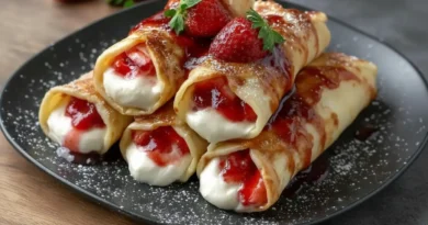 Strawberry Cheesecake Chimichangas