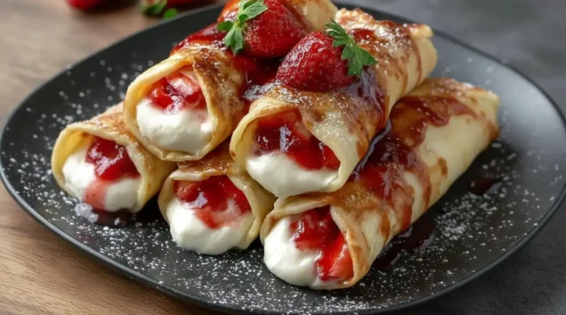 Strawberry Cheesecake Chimichangas