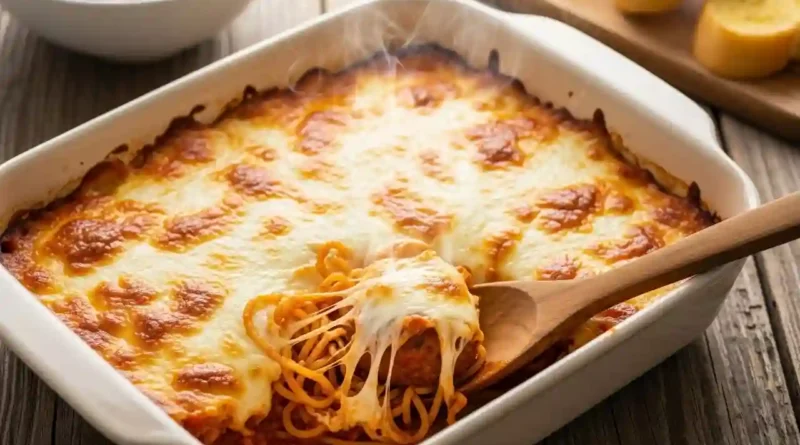 Baked Meatballs and Spaghetti