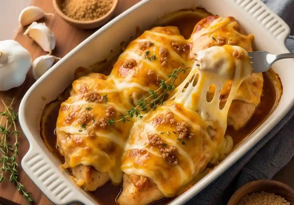 Cheesy Garlic Baked Chicken Recipe