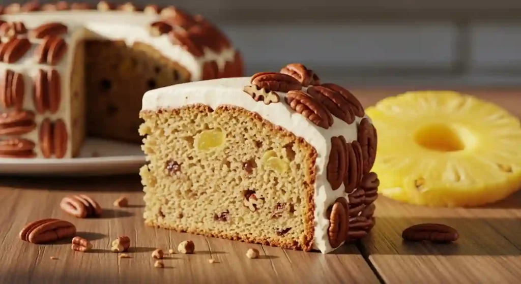 Pineapple Cake with Pecan Frosting