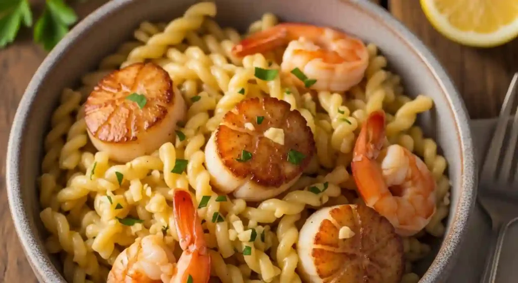 Seafood Pasta with Shrimp and Scallops
