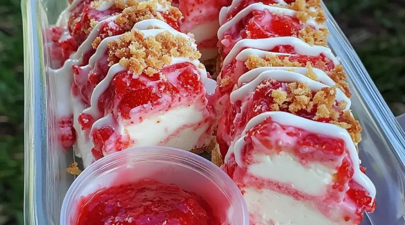 Strawberry Cream cheese crunch cake