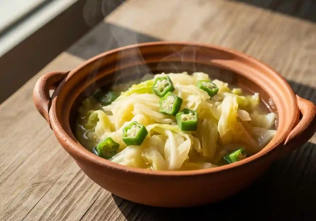 Cabbage and Okra
