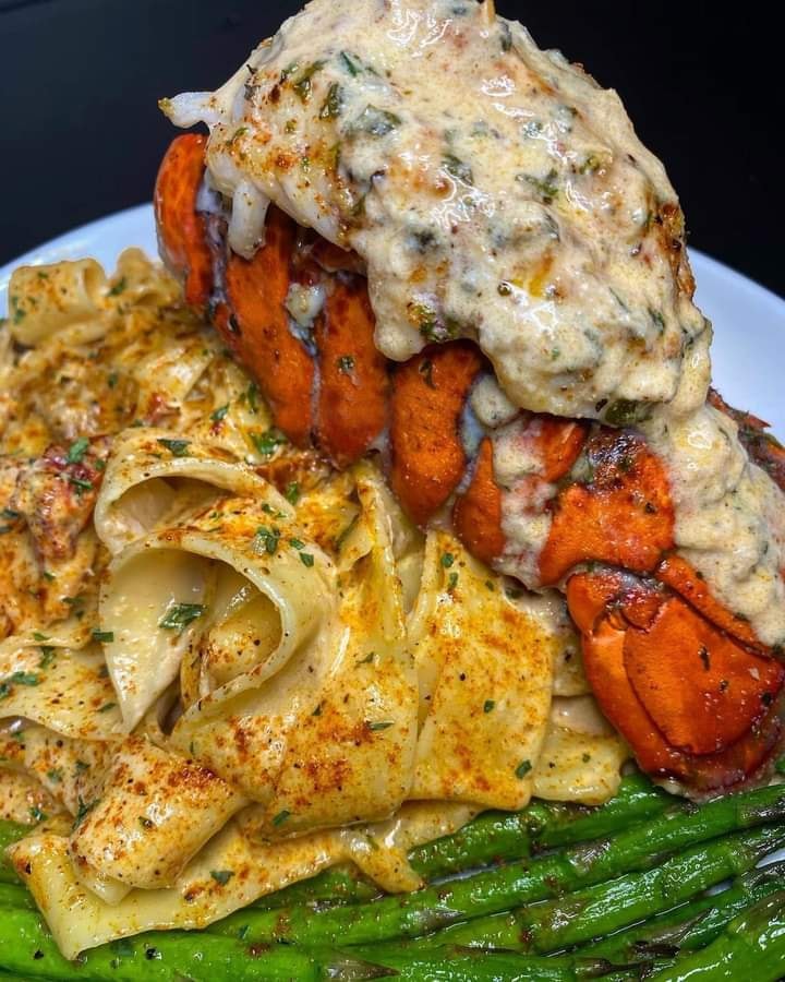 Cajun Lobster, Crab, and Salmon Alfredo Recipe - A Flavorful Fusion of Seafood and Pasta