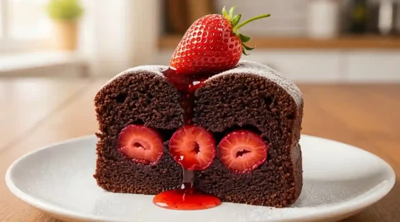 Moist Chocolate Strawberry Cake Recipe