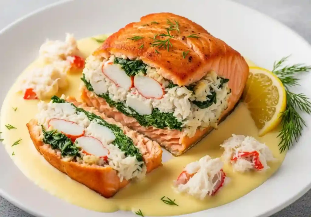 Crab Stuffed Salmon