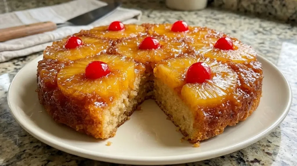 Pineapple Upside Down Cake with Brown Sugar Recipe