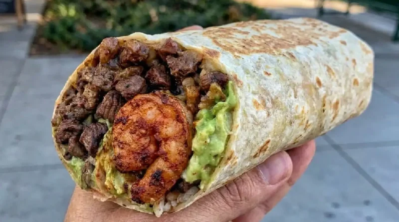 Steak and Shrimp Surf And Turf Burrito recipe