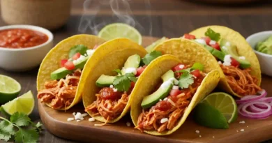 Slow Cooker Salsa Chicken Tacos