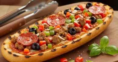 Grilled French Bread Pizza Supreme