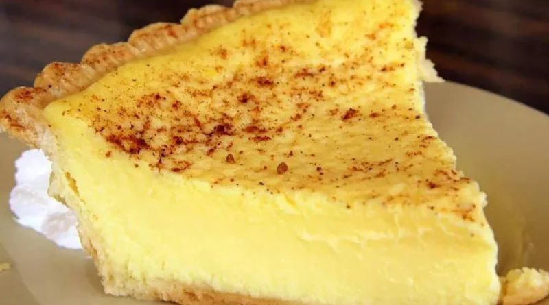 Old-Fashioned Cream Custard Pie with Crispy Golden Crust