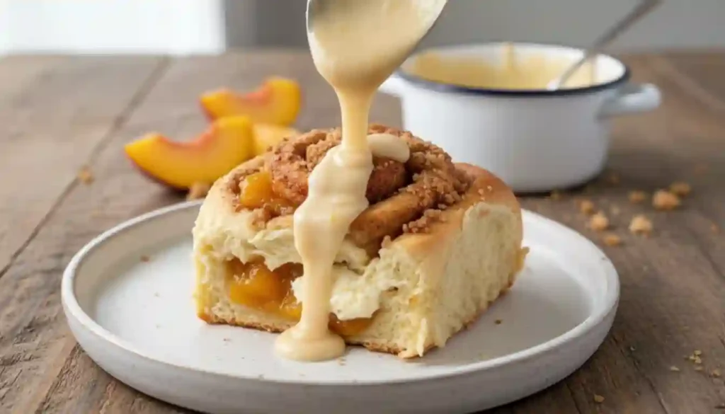 Peach Cheesecake Cinnamon Rolls Recipe