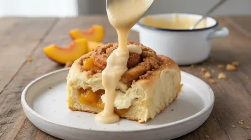 Peach Cheesecake Cinnamon Rolls Recipe