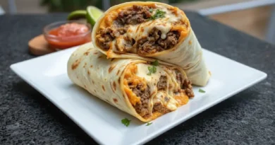 Stuffed Ground Beef Burrito Recipe