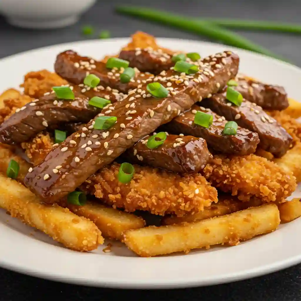 Honey Garlic Steak and Chicken Fries