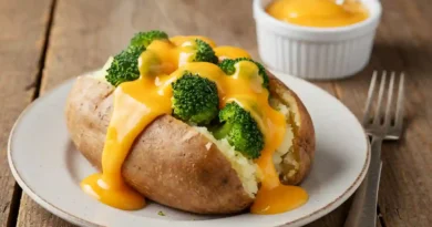 Broccoli Cheese Stuffed Baked Potatoes