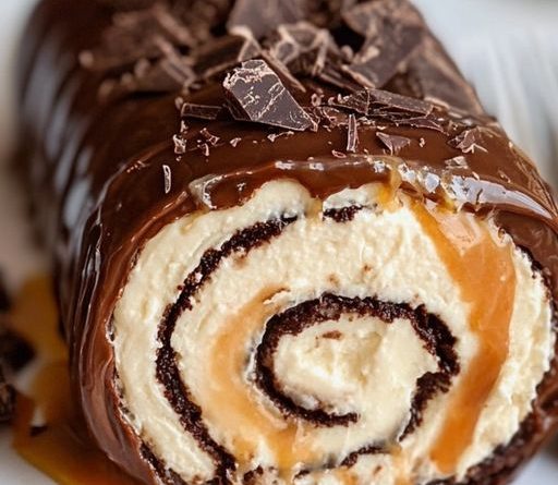 Chocolate Caramel Cream Roll