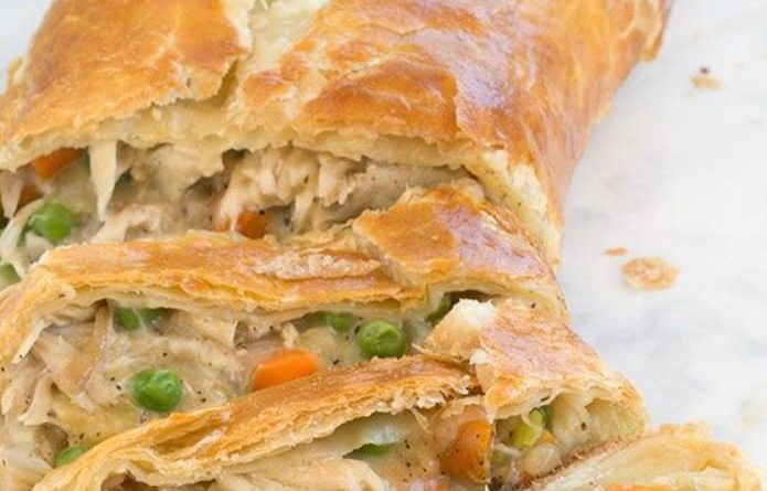 Chicken Pot Pie Stromboli