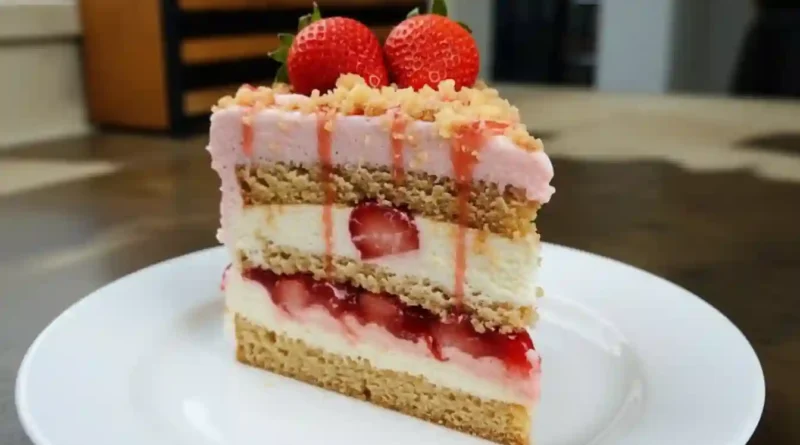 Berrylicious Strawberry Crunch Cake: A Delicious Delight for Any Occasion!