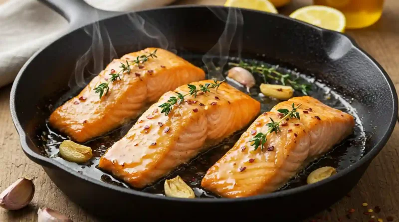 Hot Honey Salmon Skillet