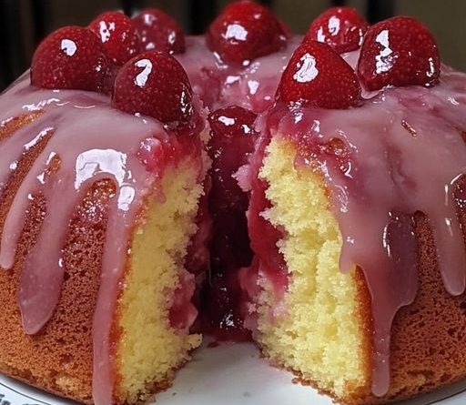 Strawberry Cheesecake Pound Cake