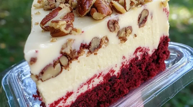 Butter Pecan Red Velvet Cheesecake